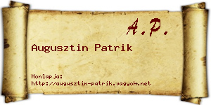 Augusztin Patrik névjegykártya